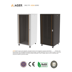 Ager Agena 24U W=600Mm D=600Mm 19&#039;&#039;  Dikili Tip Kabinet 