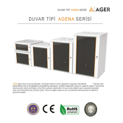 Ager Agena Base 9U W=600Mm D=600Mm 19&#039;&#039; Duvar Tipi Kabinet 