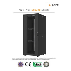 Ager Server Serisi 45U W=800Mm D=1000Mm 19&#039;&#039;  Dikili Tip Kabinet 