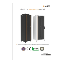 Ager Vega Base 22U  W=600Mm D=600Mm 19&#039;&#039; Dikili Tip Kabinet 