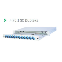 Full Set 4 Fiberli Mm Sc Dx 1U Rack Tipi Fiber Panel
