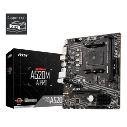 Msi A520M-A Pro Am4 Ddr4 4600(Oc) Dvi Hdmi M.2 Usb3.2 Matx