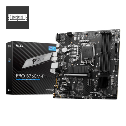 Msi Pro B760M-P Soket 1700 Ddr5 6800(Oc) Pci-E ,M.2 Usb3.2 Hdmi,Dp,Vga 1X 1G Lan