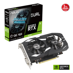 6 Gb Asus Dual-Rtx3050-O6G Rtx 3050 Gddr6 96Bit 1537Mhz Oc Dvi Hdmi Dp Ekran Kar