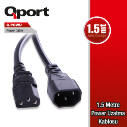 Qport 1.5M Power Uzatma Kablosu (Q-Powu)