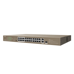 Tenda Tef1126P-24-250W 24Fe Poe Port (250W), 1Ge Uplink, 1Xcombo Sfp Switch