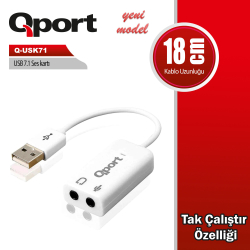 Qport Usb Ses Karti 7.1 (Q-Usk71)